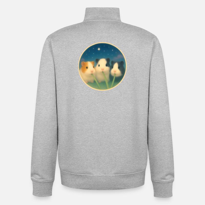 Amis pour la vie - Sweat zippé unisexe en coton bio Stanley/Stella - gris chiné