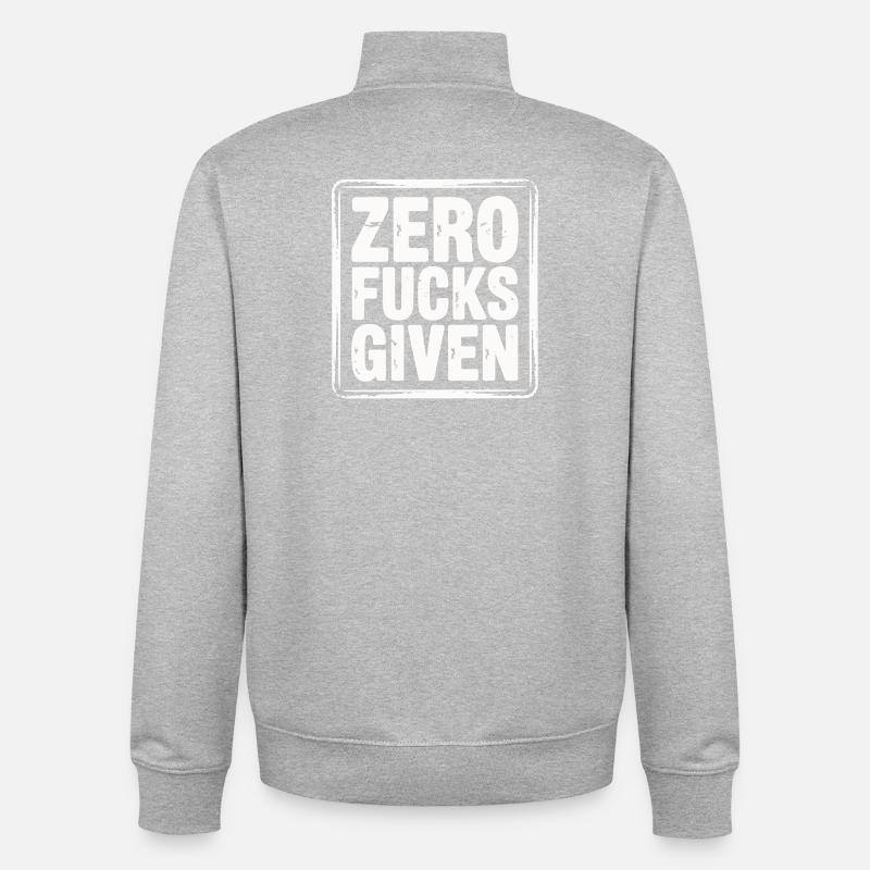 Minimalistisches, mutiges Protest-Zitat-Design - Unisex Organic Zip Sweatshirt von Stanley/Stella - Grau meliert