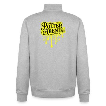 Polter Abend Polterhochzeit - Unisex Organic Zip Sweatshirt von Stanley/Stella - Grau meliert - Hinten - AI Model Male 185 light (185cm)