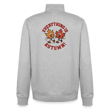 Alles ist Herbst. Schöner Herbst. Ernteherbst. - Unisex Organic Zip Sweatshirt von Stanley/Stella - Grau meliert - Hinten - AI Model Male 185 light (185cm)