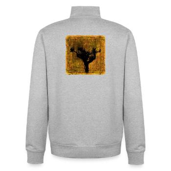 Vogelbaum Silhouette im Herbstfarben-Design - Unisex Organic Zip Sweatshirt von Stanley/Stella - Grau meliert - Hinten - AI Model Male 185 light (185cm)