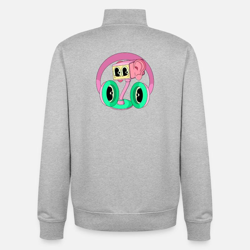 FREQUENZ - Unisex Organic Zip Sweatshirt von Stanley/Stella - Grau meliert