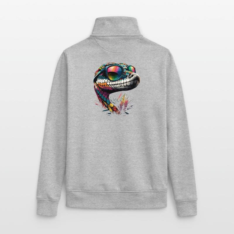 Schlange Python Kobra Klapperschlange Schlangen Unisex Organic Zip Sweatshirt von Stanley/Stella