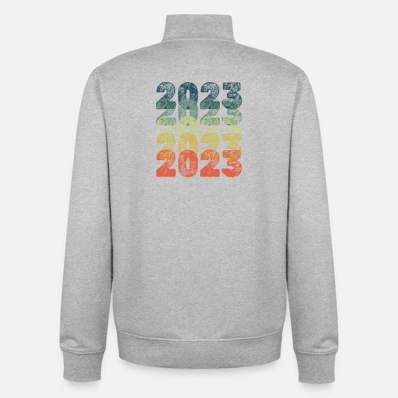 2023 - Sweat zippé unisexe en coton bio Stanley/Stella - gris chiné