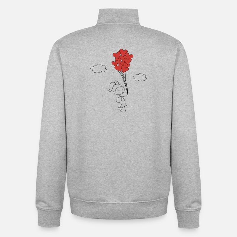 Süßes Mädchen - Unisex Organic Zip Sweatshirt von Stanley/Stella - Grau meliert