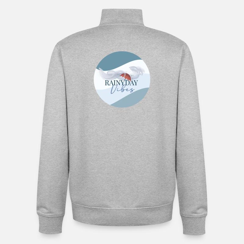 Rainy Day Vibes - Unisex Organic Zip Sweatshirt von Stanley/Stella - Grau meliert