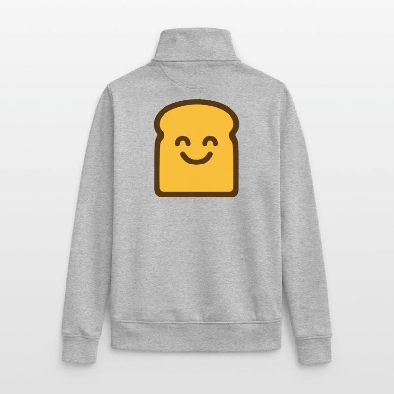 Cute Toast Unisex Organic Zip Sweatshirt by Stanley/Stella