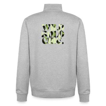 Wild Bold Chic Camouflage Chic - Unisex Organic Zip Sweatshirt by Stanley/Stella - heather grey - Back - AI Model Male 185 light (185cm)