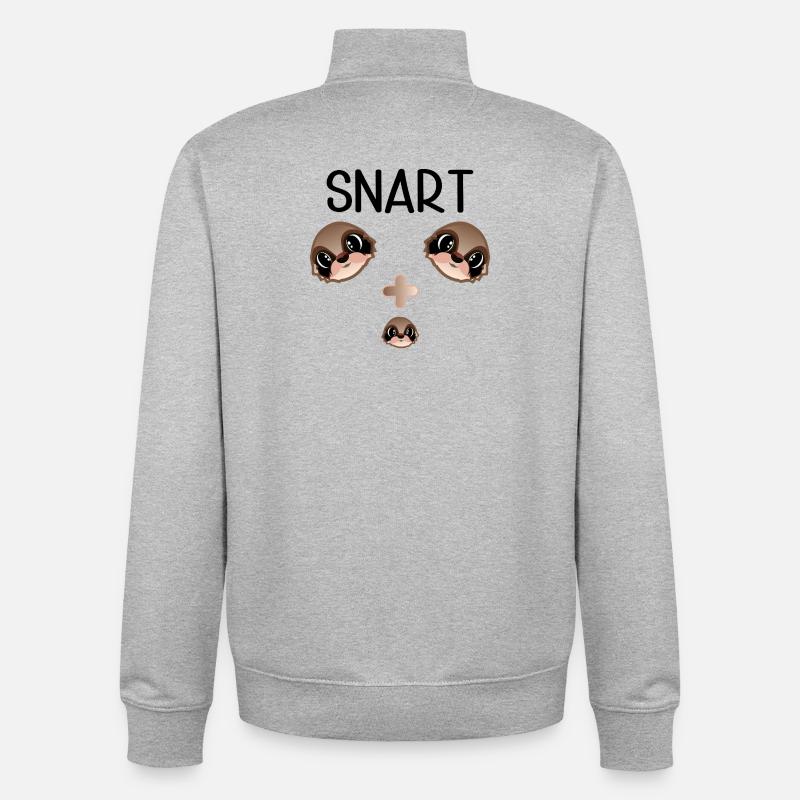 Bald ein Kind bekommen - Unisex Organic Zip Sweatshirt von Stanley/Stella - Grau meliert