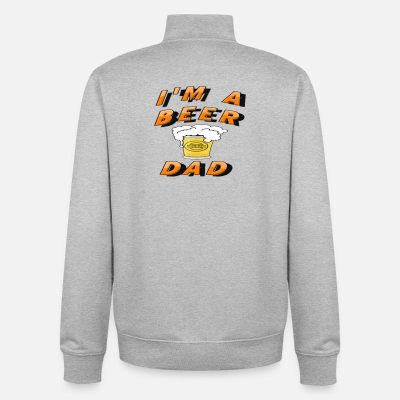 Bière - Sweat zippé unisexe en coton bio Stanley/Stella - gris chiné