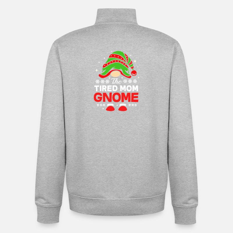 Gnom Mutter Mama - Unisex Organic Zip Sweatshirt von Stanley/Stella - Grau meliert