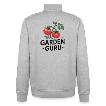 Garden Guru Tomaten - Unisex Organic Zip Sweatshirt von Stanley/Stella - Grau meliert - Hinten - AI Model Male 185 light (185cm)