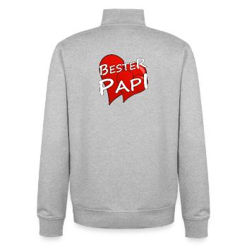 Best Daddy - Unisex Organic Zip Sweatshirt by Stanley/Stella - heather grey - Back - AI Model Male 185 light (185cm)