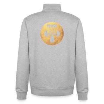 Cercle Casse-Noisette Or Noël Décoration de Noël - Sweat zippé unisexe en coton bio Stanley/Stella - gris chiné - Dos - AI Model Male 185 light (185cm)