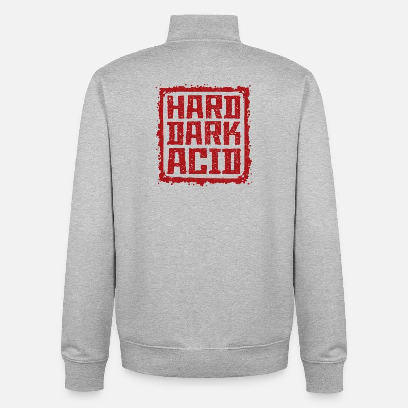Harte dunkle Säure - Unisex Organic Zip Sweatshirt von Stanley/Stella - Grau meliert