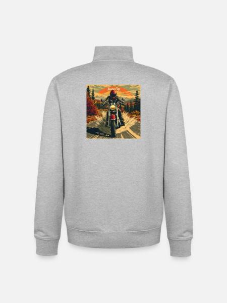 Tapestry King of the Road - Unisex Organic Zip Sweatshirt by Stanley/Stella - heather grey