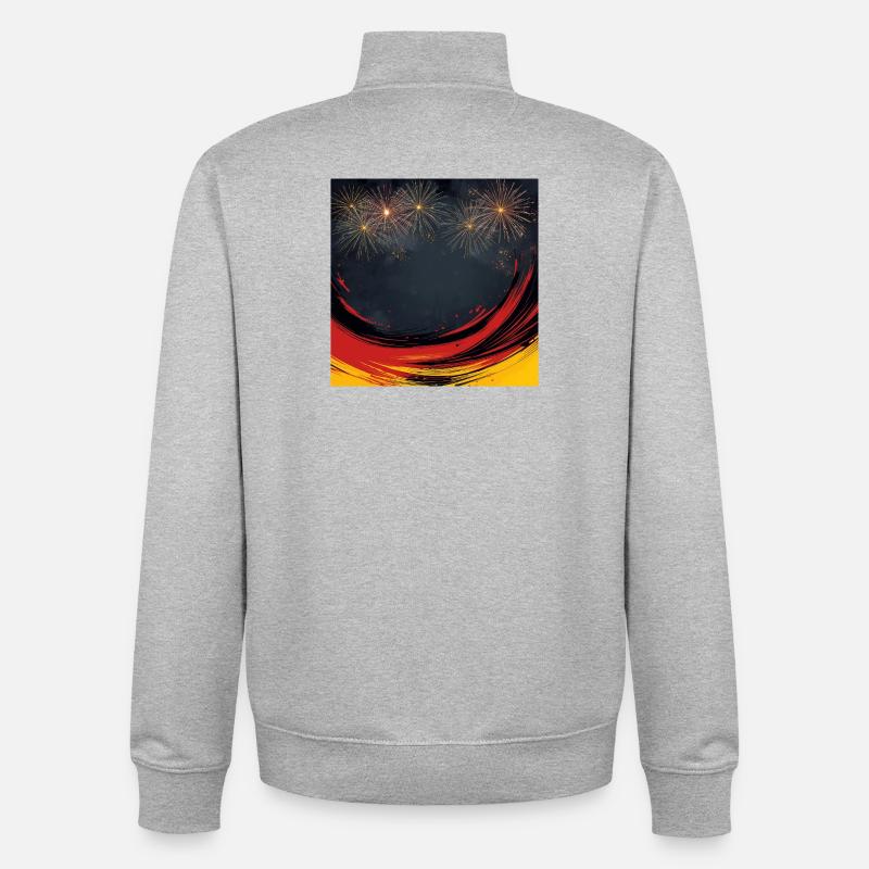 Unity Day Celebration - Unisex Organic Zip Sweatshirt von Stanley/Stella - Grau meliert