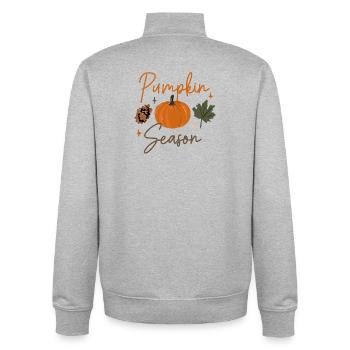 Pumpkin Season - Unisex Organic Zip Sweatshirt by Stanley/Stella - heather grey - Back - AI Model Male 185 light (185cm)