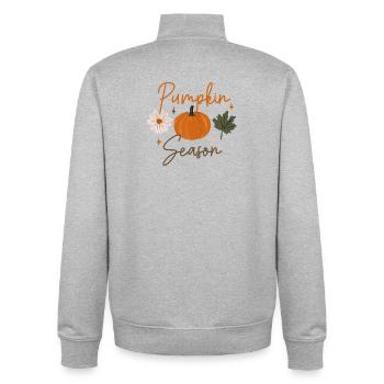 Pumpkin Season - Unisex Organic Zip Sweatshirt by Stanley/Stella - heather grey - Back - AI Model Male 185 light (185cm)