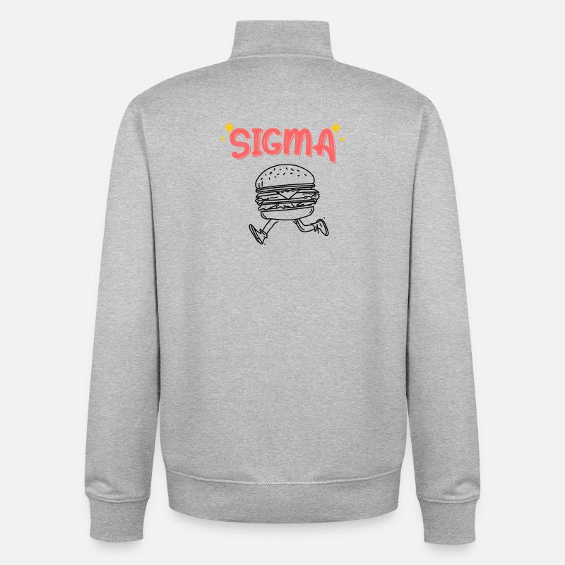 Sigma Burger Sprint - Sweat zippé unisexe en coton bio Stanley/Stella - gris chiné