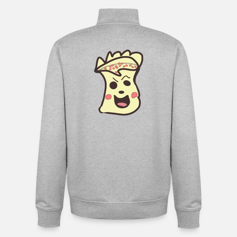 Drôle de gars esthétique kawaii - Sweat zippé unisexe en coton bio Stanley/Stella - gris chiné