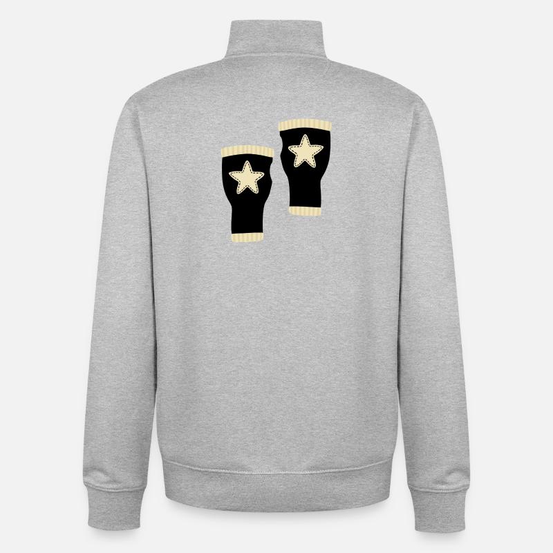 Conception de gants sans doigts étoile - Sweat zippé unisexe en coton bio Stanley/Stella - gris chiné