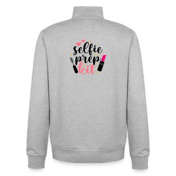 Sternenherz-Kit - Unisex Organic Zip Sweatshirt von Stanley/Stella - Grau meliert - Hinten - AI Model Male 185 light (185cm)