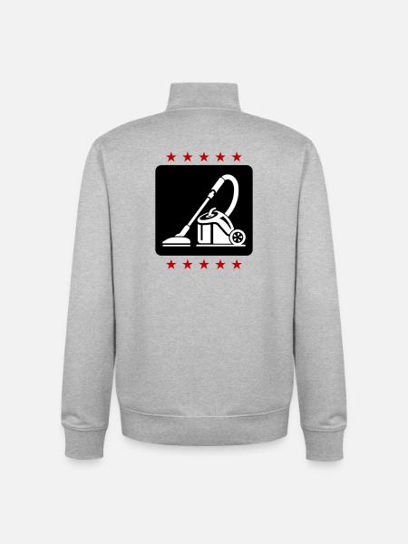 Staubsauger Putzen - Unisex Organic Zip Sweatshirt von Stanley/Stella - Grau meliert