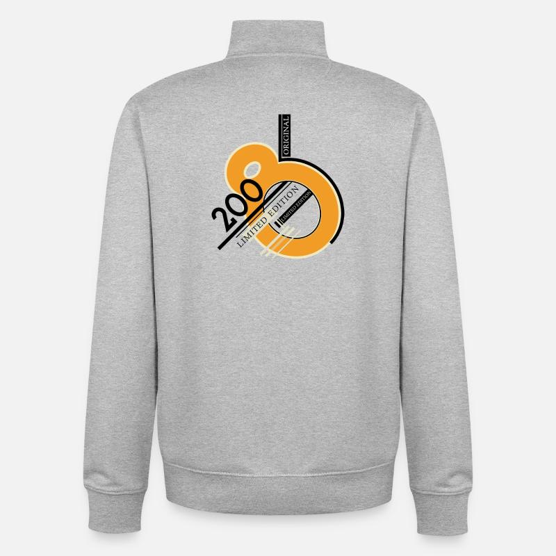 Orangen Ringdesign Limited Edition 2008 - Unisex Organic Zip Sweatshirt von Stanley/Stella - Grau meliert