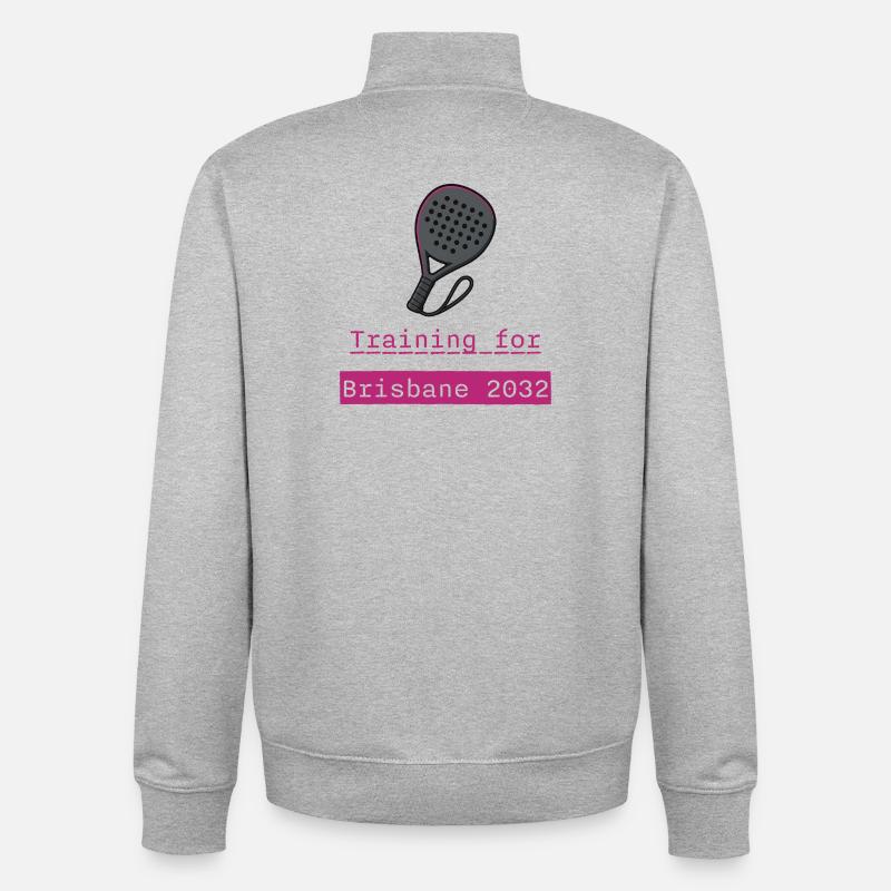Padel Training Brisbane 2032 - Unisex Organic Zip Sweatshirt von Stanley/Stella - Grau meliert