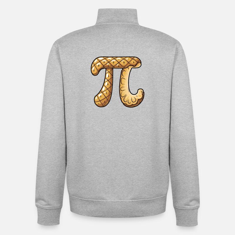 Ananas Pi Math - Sweat zippé unisexe en coton bio Stanley/Stella - gris chiné