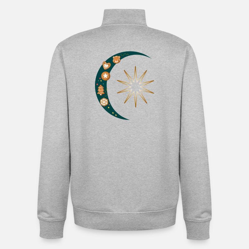 Pfefferkuchen - Unisex Organic Zip Sweatshirt von Stanley/Stella - Grau meliert