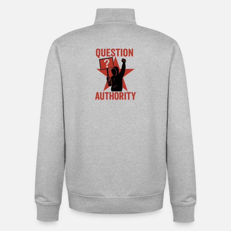 Question Power - Unisex Organic Zip Sweatshirt von Stanley/Stella - Grau meliert