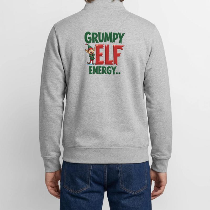 Grumpy Elf Energy Grumpy Imp Unisex Organic Zip Sweatshirt by Stanley/Stella