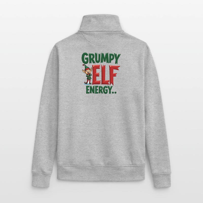 Grumpy Elf Energy Grumpy Imp Unisex Organic Zip Sweatshirt by Stanley/Stella
