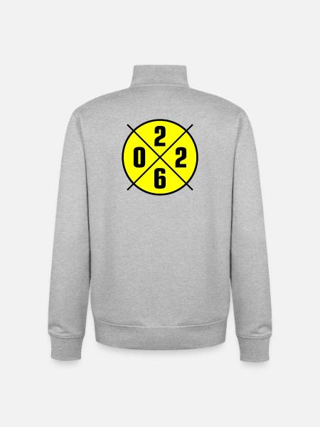 2026 Year Circle - Unisex Organic Zip Sweatshirt by Stanley/Stella - heather grey