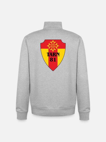 Tarn-Wappen 81 - Unisex Organic Zip Sweatshirt von Stanley/Stella - Grau meliert