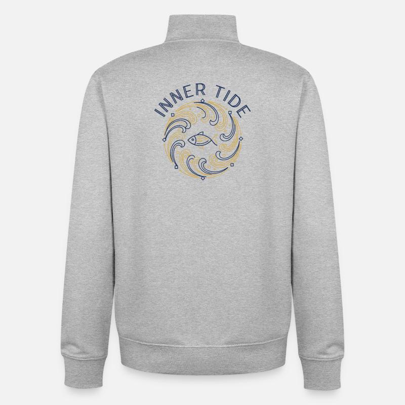Inner tidal river - Unisex Organic Zip Sweatshirt by Stanley/Stella - heather grey