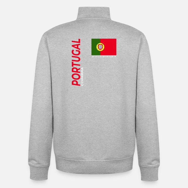 Coimbra - Unisex Organic Zip Sweatshirt by Stanley/Stella - heather grey