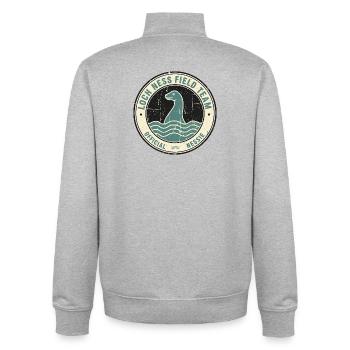 Loch Ness Feldteam Lustiges Kryptid Loch Ness - Unisex Organic Zip Sweatshirt von Stanley/Stella - Grau meliert - Hinten - AI Model Male 185 light (185cm)