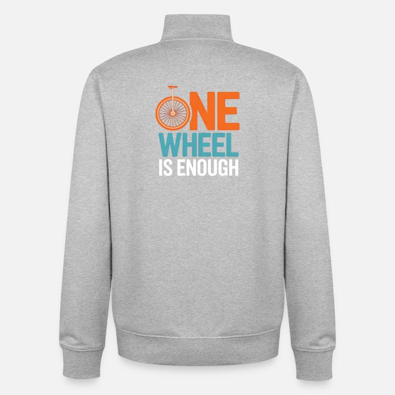 Monocycle - Sweat zippé unisexe en coton bio Stanley/Stella - gris chiné
