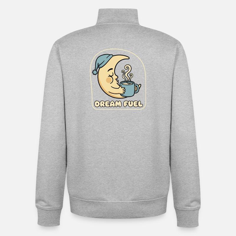 Moondream Coffee Magic - Unisex Organic Zip Sweatshirt by Stanley/Stella - heather grey