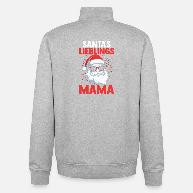 Noël Maman Noël - Sweat zippé unisexe en coton bio Stanley/Stella - gris chiné