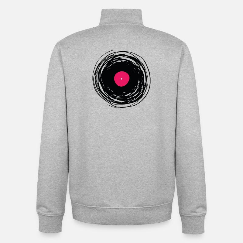 disque - Sweat zippé unisexe en coton bio Stanley/Stella - gris chiné