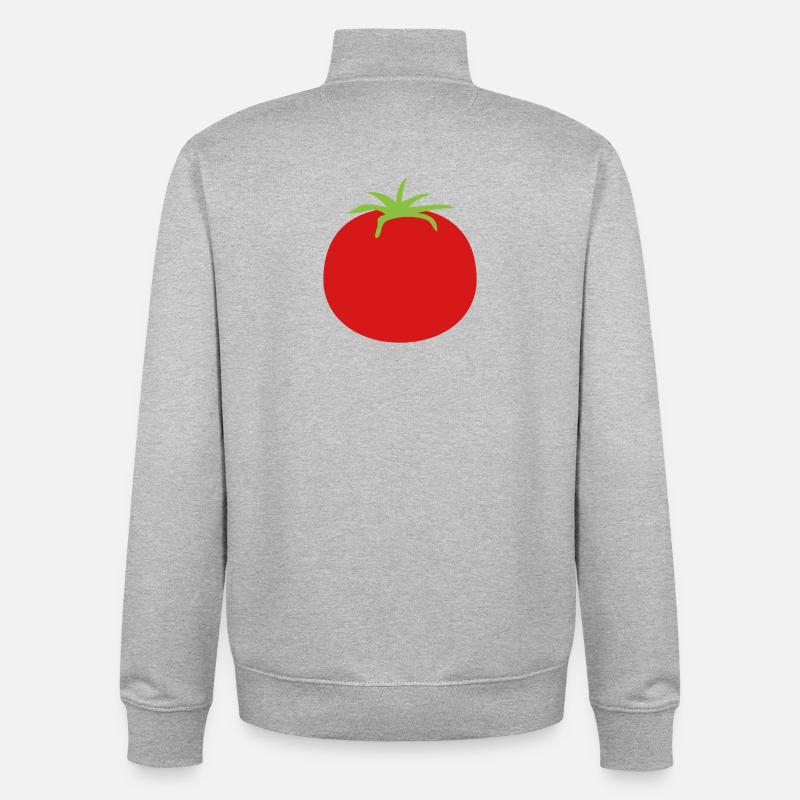 Tomate - Sweat zippé unisexe en coton bio Stanley/Stella - gris chiné