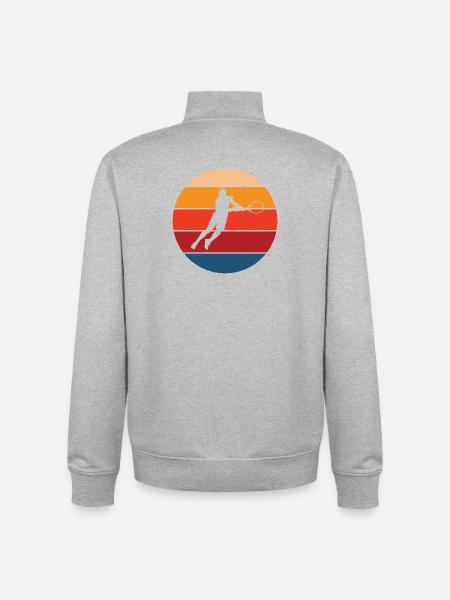 Tennis - Unisex Organic Zip Sweatshirt von Stanley/Stella - Grau meliert