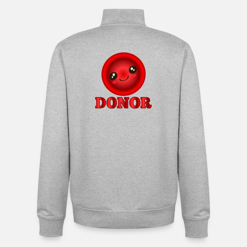Blutspendespender - Unisex Organic Zip Sweatshirt von Stanley/Stella - Grau meliert