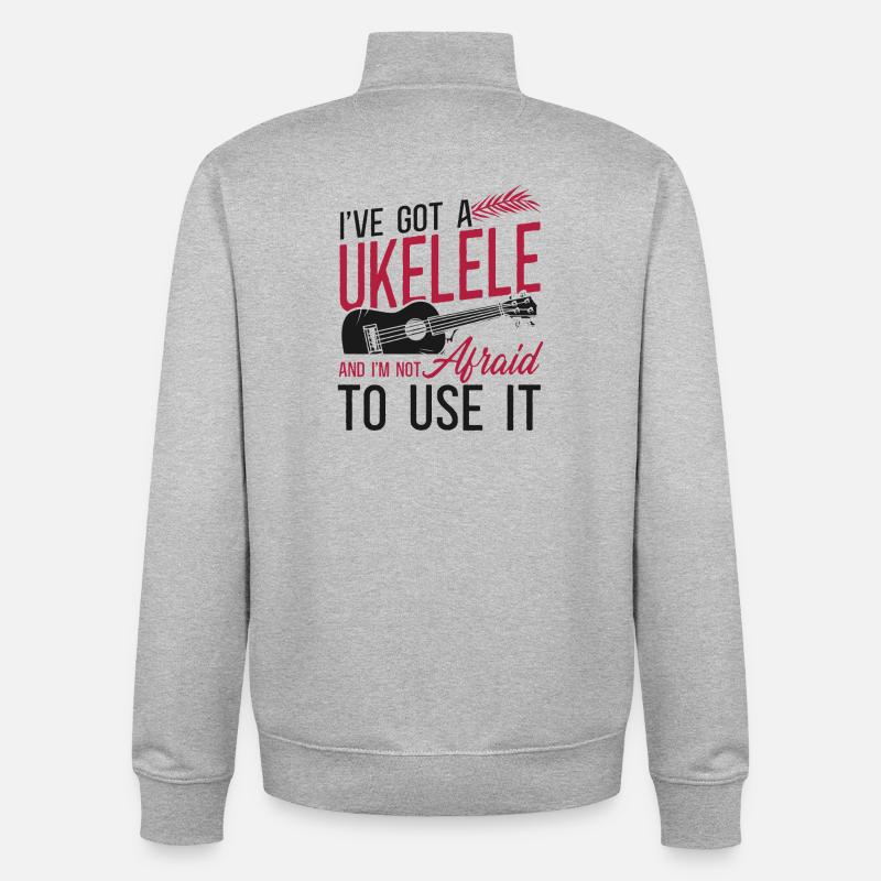 Hawaiian Ukulele Uke I've Got A - Unisex Organic Zip Sweatshirt von Stanley/Stella - Grau meliert