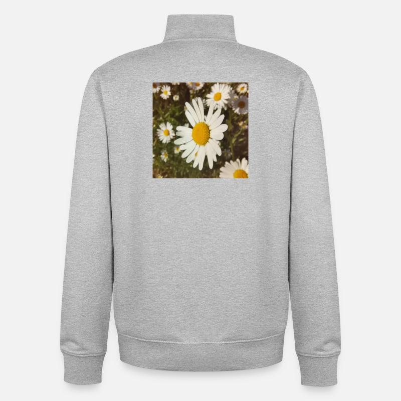 Gänseblümchen Sonnenlicht - Unisex Organic Zip Sweatshirt von Stanley/Stella - Grau meliert