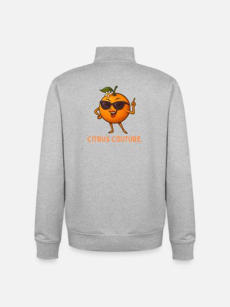 Sun Orange Couture - Unisex Organic Zip Sweatshirt by Stanley/Stella - heather grey